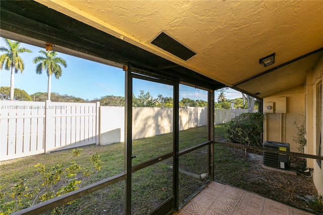 view of sunroom