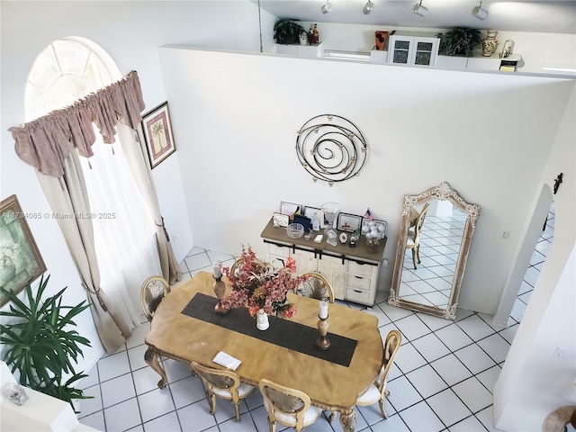 view of tiled dining area