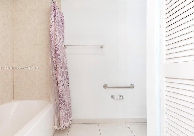 bathroom featuring tile patterned flooring