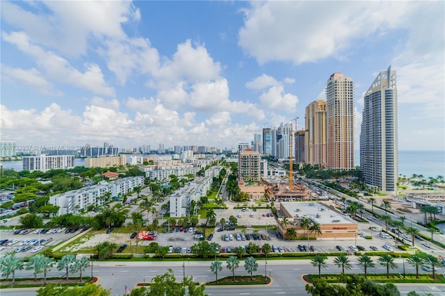 city view with a water view