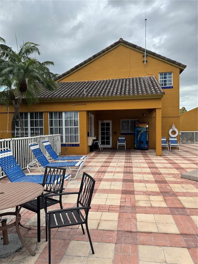 rear view of property featuring a patio area