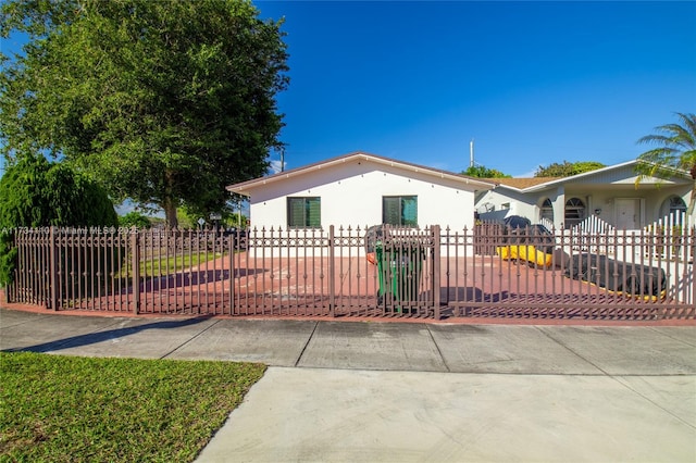 view of single story home