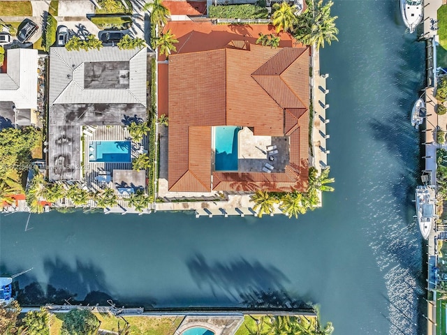 12904 Banyan Rd, North Miami, FL 33181 - bird's eye view of a nearby body of water and a pool area