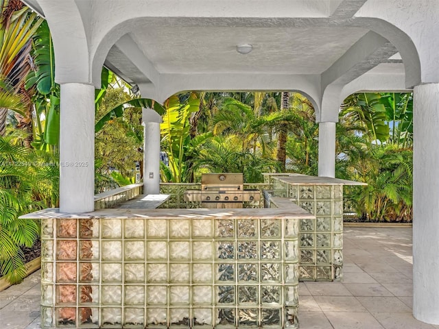 view of patio / terrace with an outdoor kitchen and grilling area