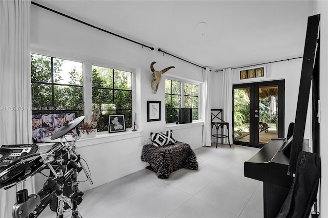 interior space featuring french doors