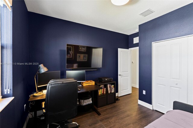 14823 SW 163rd Ter, Miami, FL 33187 - office featuring dark wood-type flooring