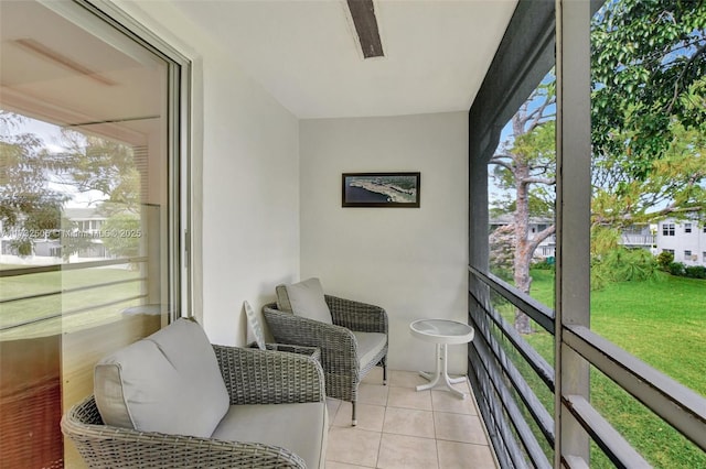 view of sunroom