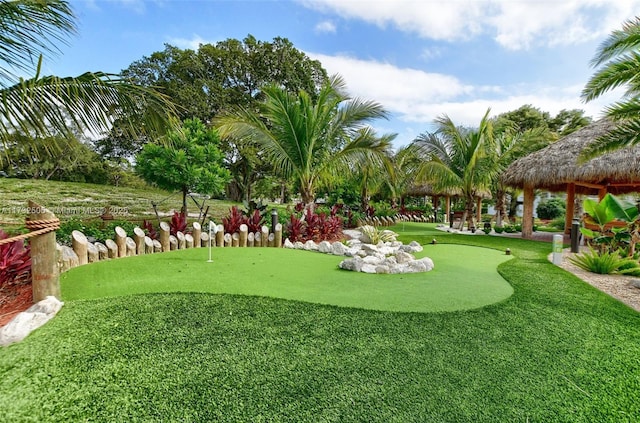 view of property's community with a gazebo