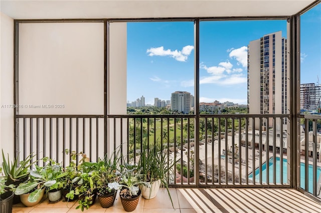 view of sunroom