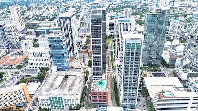 drone / aerial view featuring a view of city