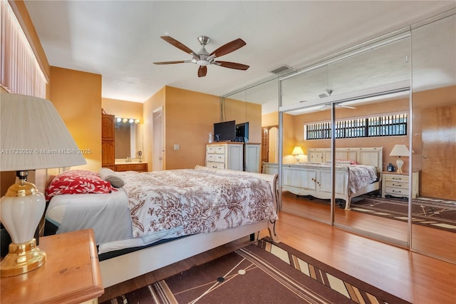 bedroom featuring hardwood / wood-style flooring