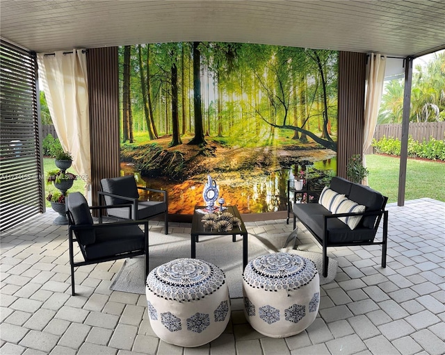 view of patio / terrace featuring outdoor lounge area