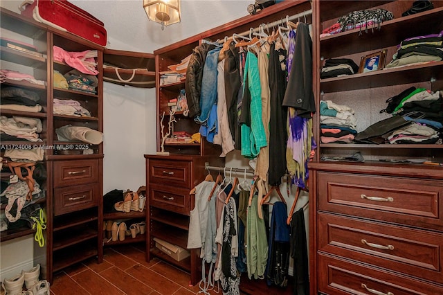 view of walk in closet