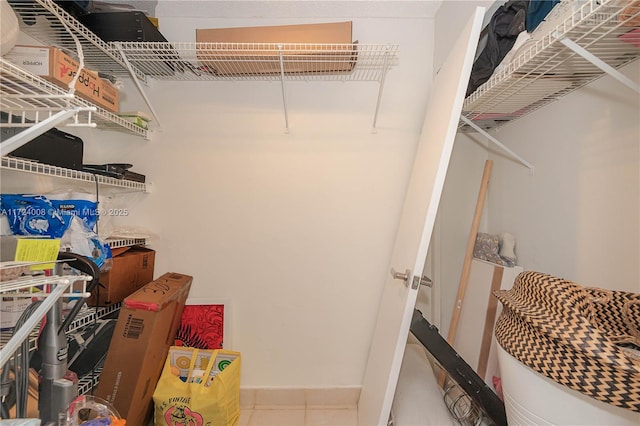 view of walk in closet