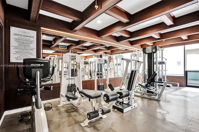 exercise room featuring plenty of natural light