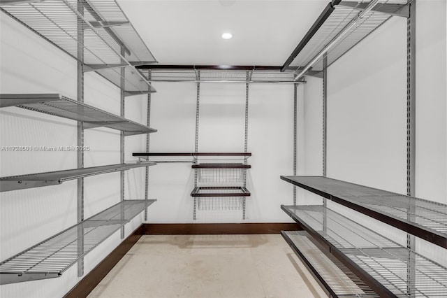 view of walk in closet