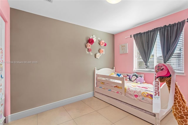 view of tiled bedroom