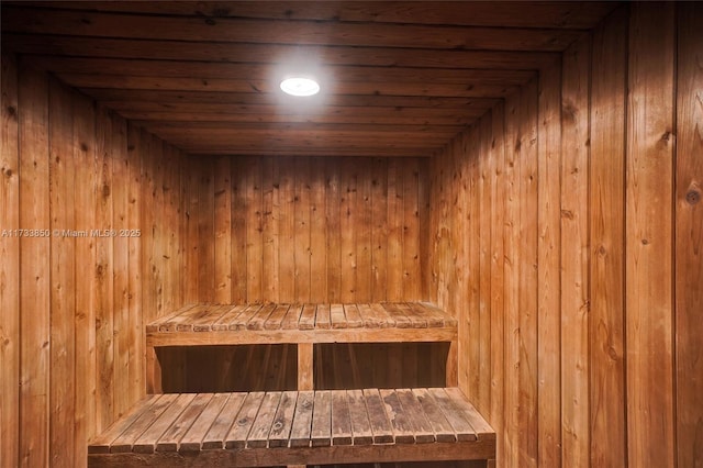view of sauna