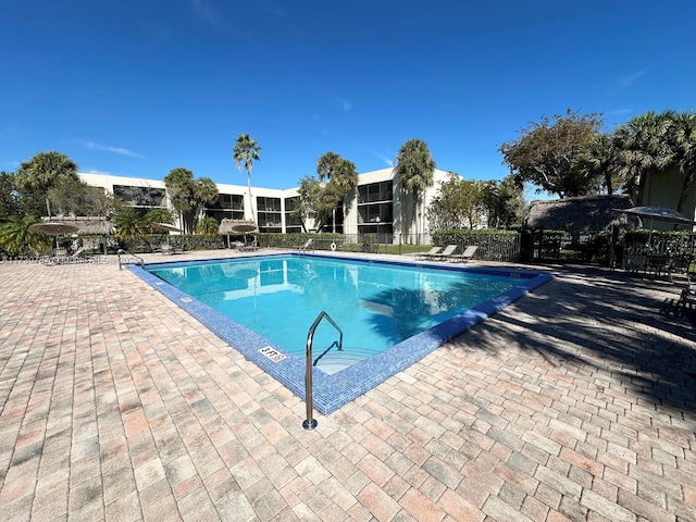 view of pool with a patio