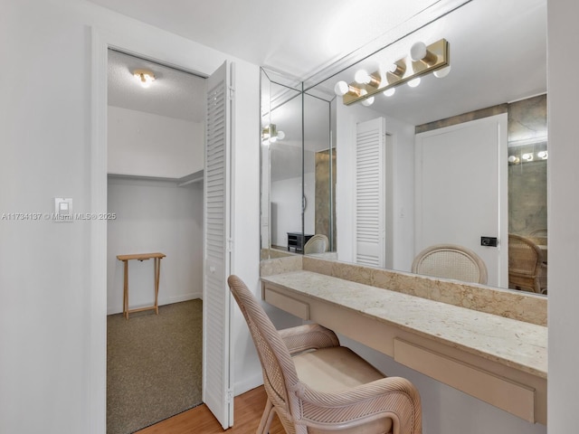 bathroom featuring a closet