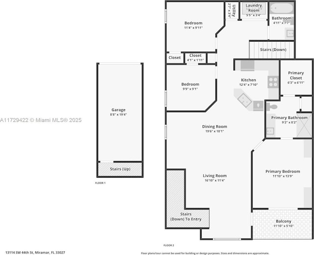 13114 SW 44th St Unit 2204, Miramar, FL 33027 - home floor plan