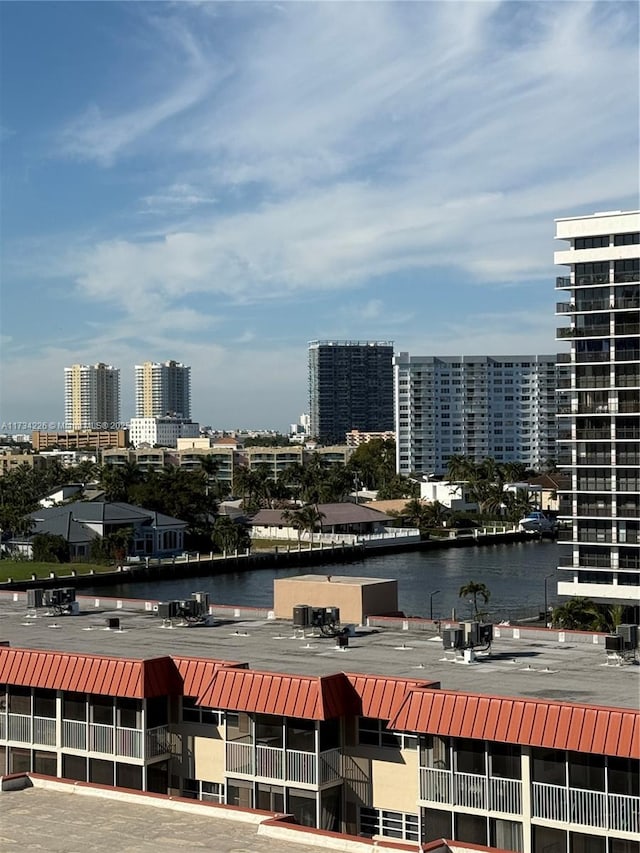 city view with a water view