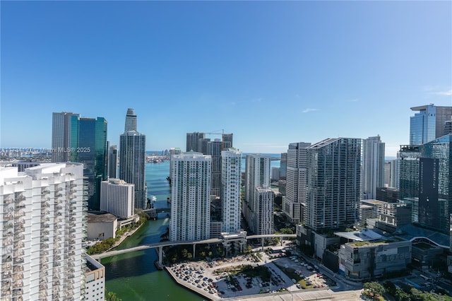 city view with a water view