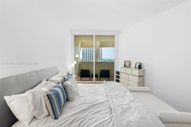 bedroom with expansive windows