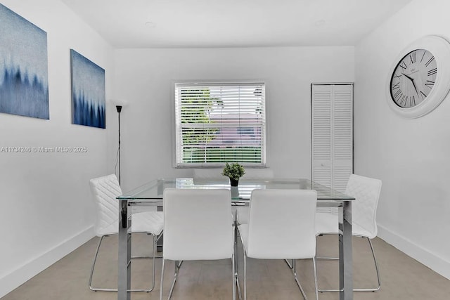 view of dining area