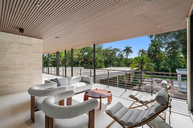 view of patio / terrace featuring a balcony