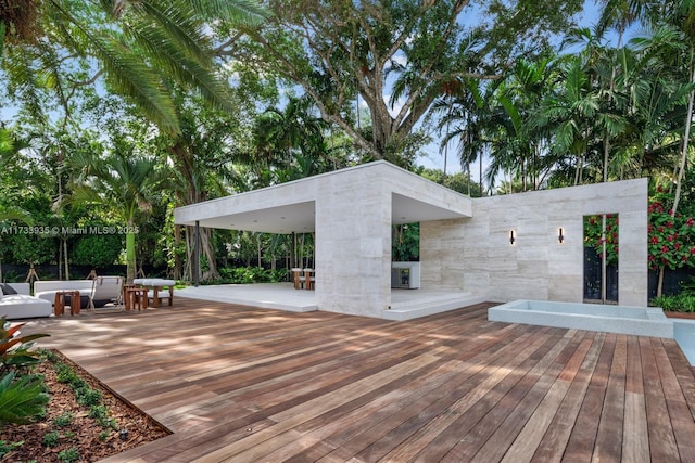 4040 Kiaora St, Miami, FL 33133 - view of wooden terrace