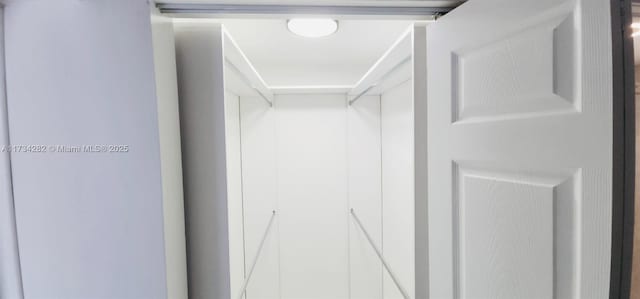 view of walk in closet