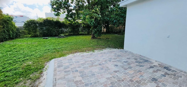 view of yard with a patio