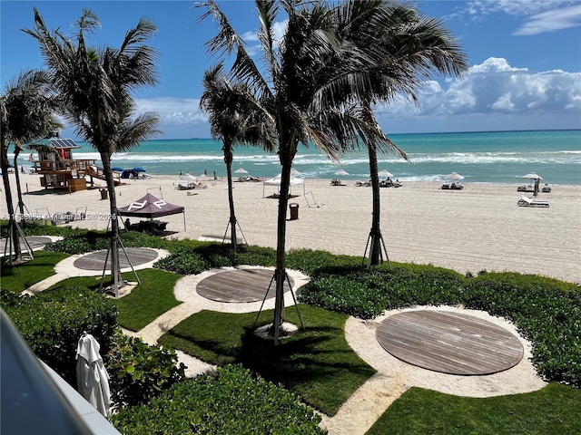 water view with a beach view