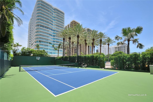 view of tennis court