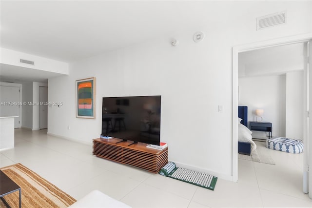 view of tiled living room