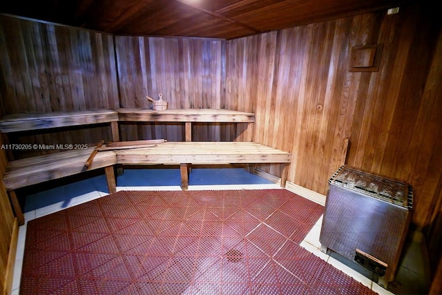 view of sauna