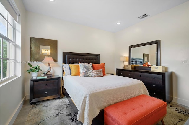 bedroom featuring light wood-type flooring