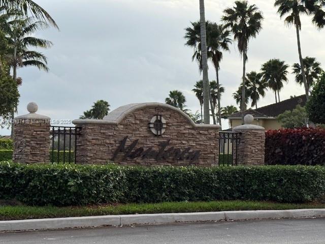 view of community sign