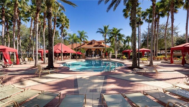 view of pool featuring a patio area