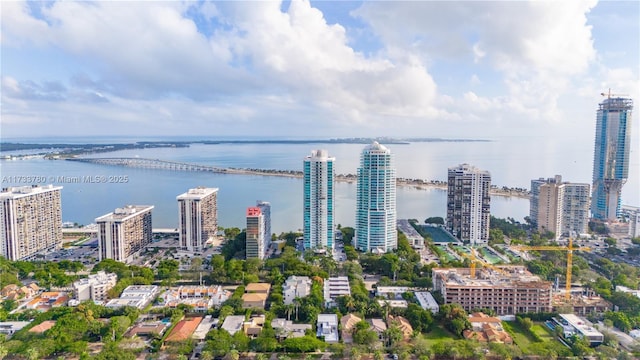 city view with a water view