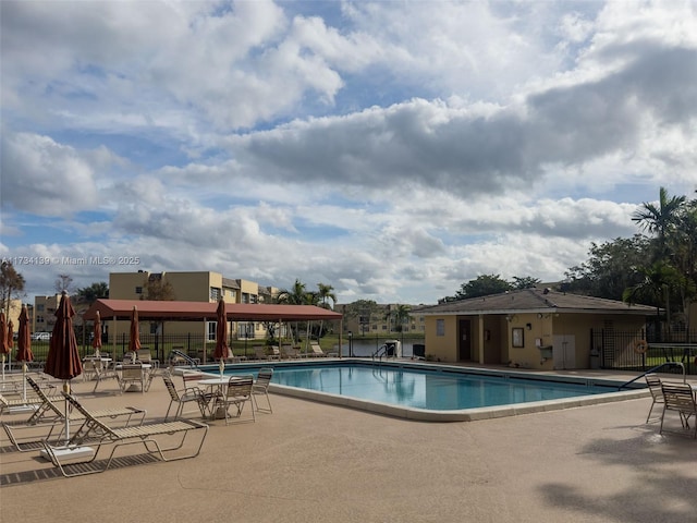 view of pool with a patio