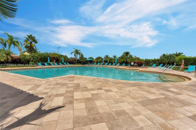 view of pool with a patio