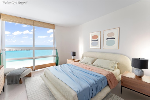 6365 Collins Ave Unit 1901, Miami Beach, FL 33141 - tiled bedroom with a water view