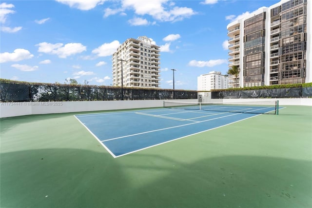 view of tennis court