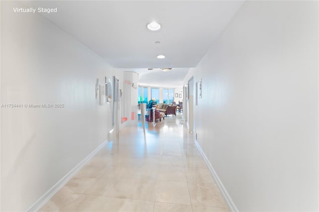 6365 Collins Ave Unit 1901, Miami Beach, FL 33141 - hall with recessed lighting and light tile patterned flooring