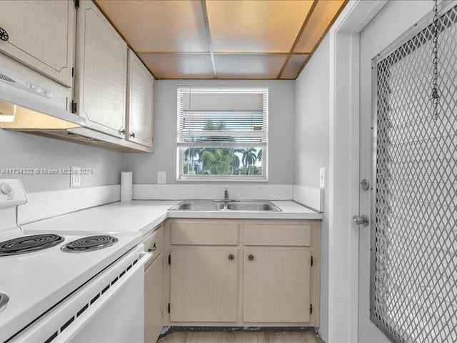 kitchen with sink and electric stove