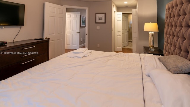 bedroom with ensuite bathroom