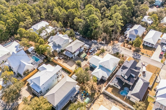 aerial view featuring a residential view