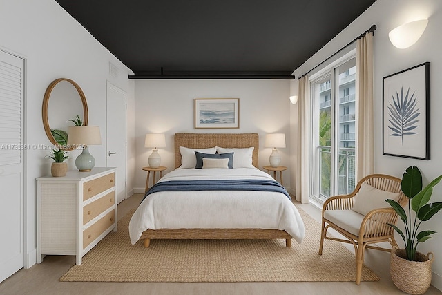 455 NE 25th St Unit 509, Miami, FL 33137 - bedroom featuring access to outside and baseboards